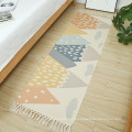 Rapis Boho Cotton Woven-Tassel Area - Colorful Geometric Waves Printed Throw Runner Runner For Bedroom